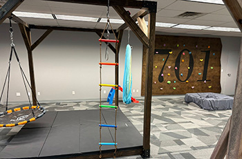 photo of the inside of her therapy gym